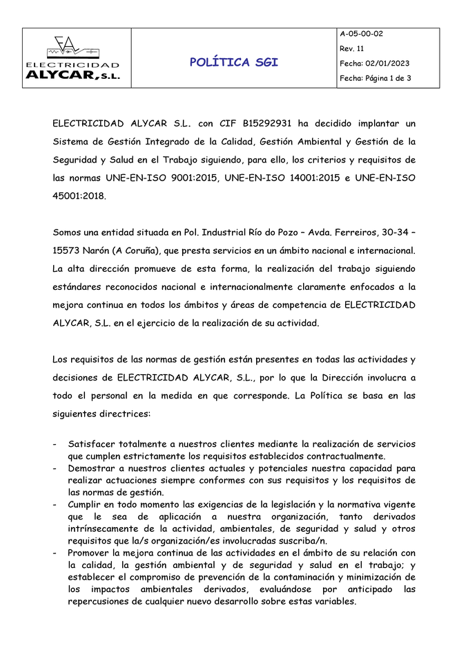 Política SGI pag 1