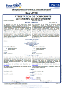 Certificado Saqr-ATEX